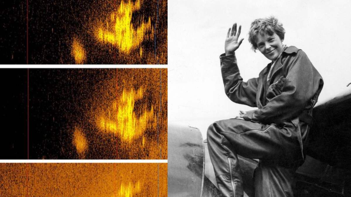 sonar image found Lost US Amelia Earhart plan