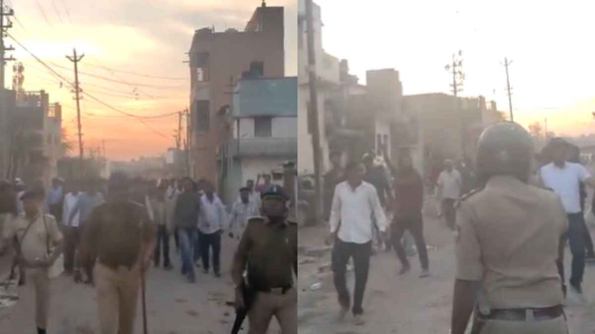 stone pelting on ram mandir yatra in gujarat