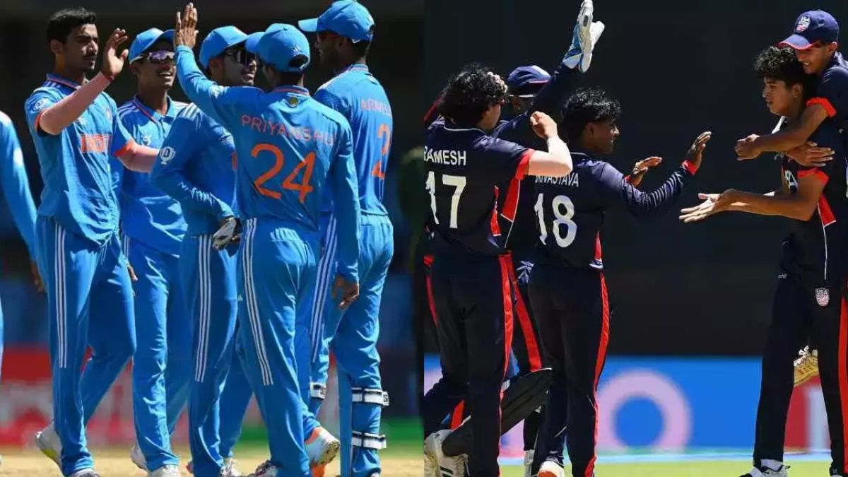 U19 World Cup 2024 india vs usa india beat usa 201 runs