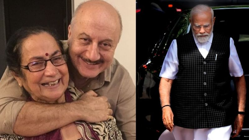 Anupam Kher Mother Narendra Modi