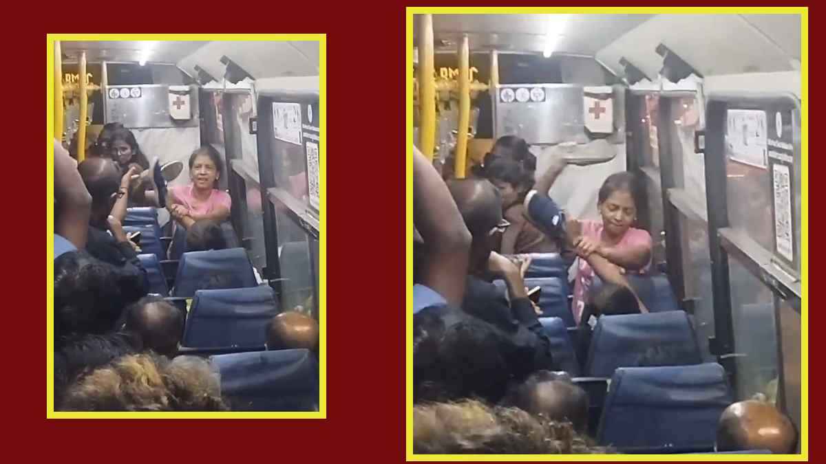 Banglore bus fight viral video