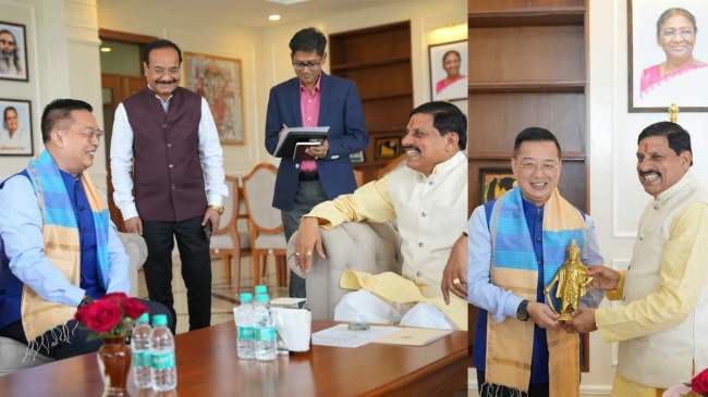 CM Mohan Yadav meet Singapore's India High Commissioner Simon Wang
