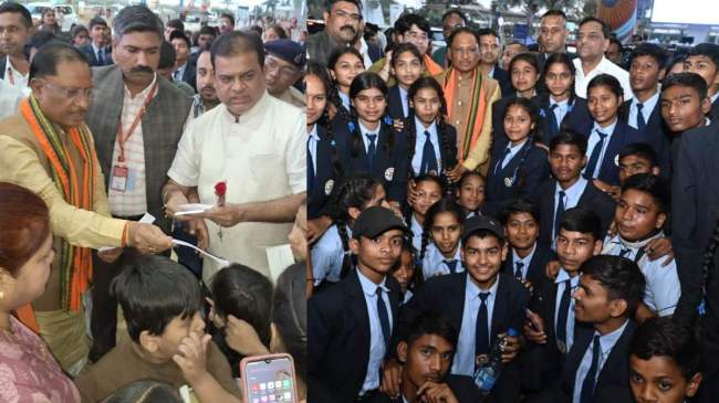 CM Vishnudev Sai with School Student