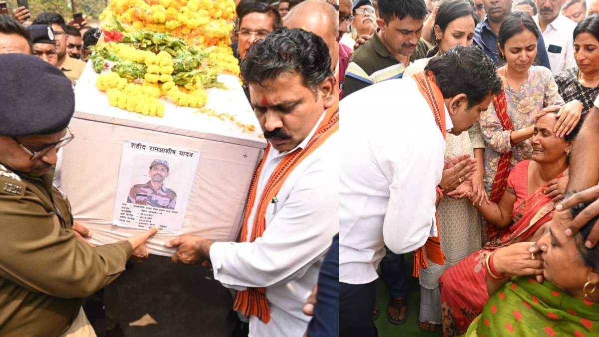 छत्तीसगढ़ के डिप्टी CM विजय शर्मा- दुख की घड़ी में सरकार खड़ी रहेगी शहीद जवान के परिजनों के साथ
