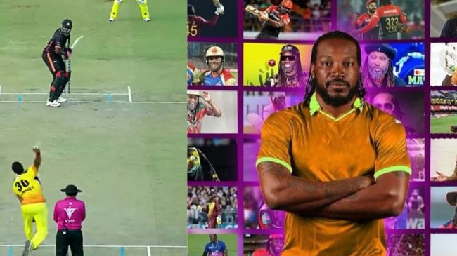 Chris Gayle Played IVPL telangana tigers hit 10 Sixes suresh raina team vvip uttar pradesh