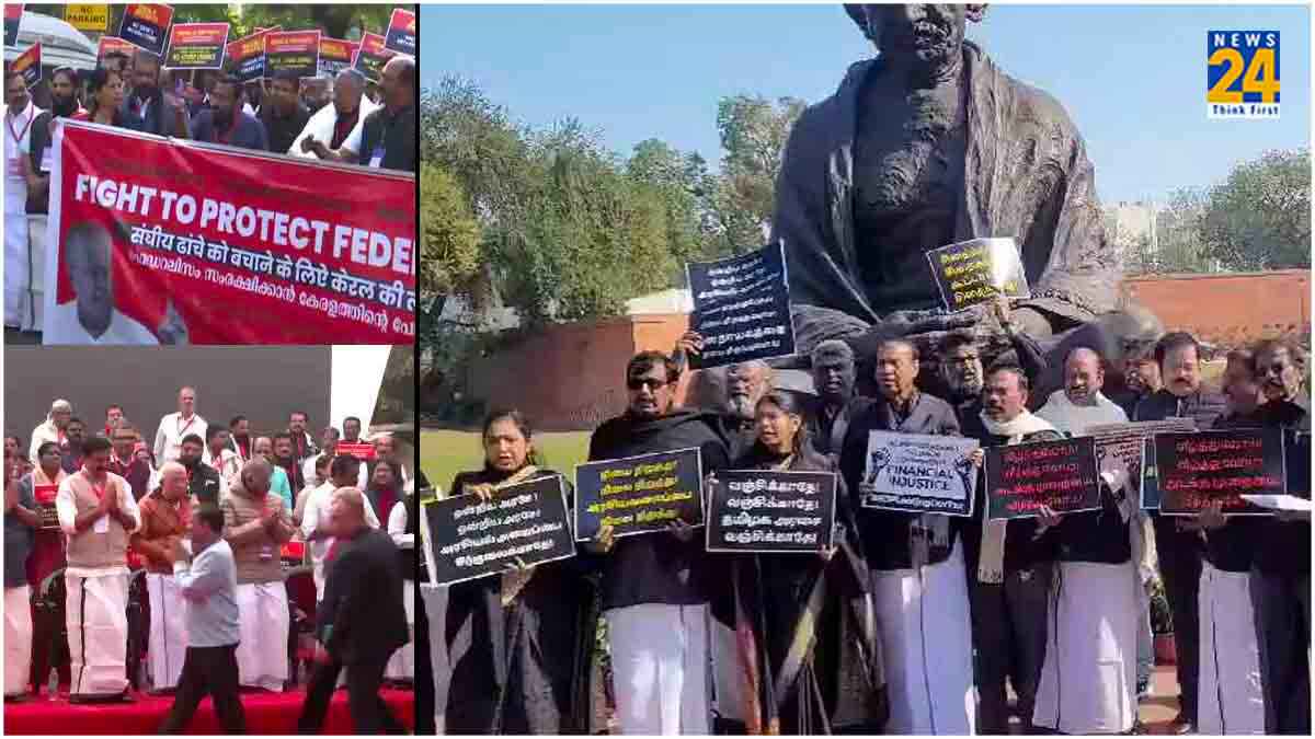 Karnataka Kerala protesting in Delhi