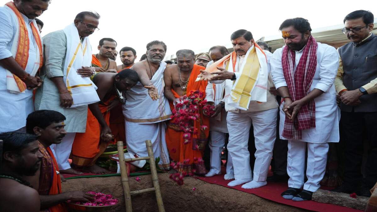 Komuravelli Railway Station Foundation stone ceremony