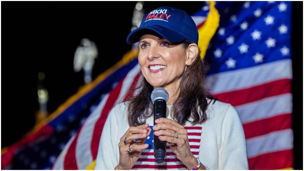 Nikki Haley Addressing A Rally