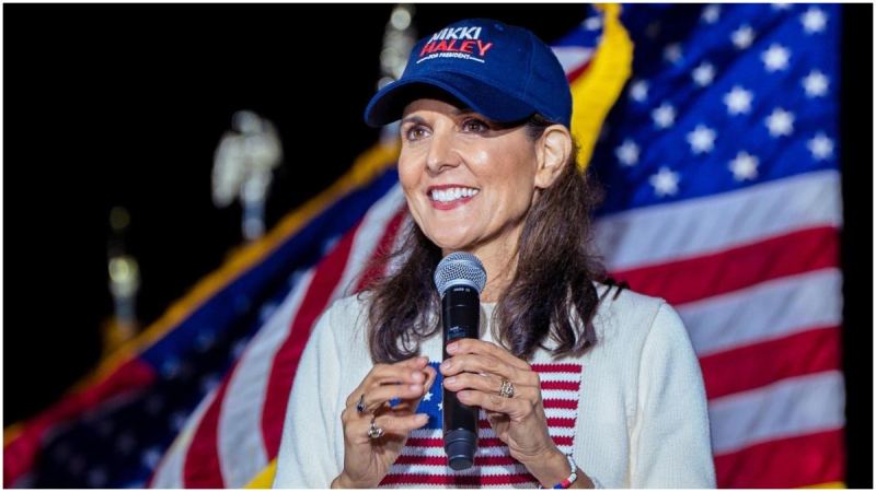 Nikki Haley Addressing A Rally