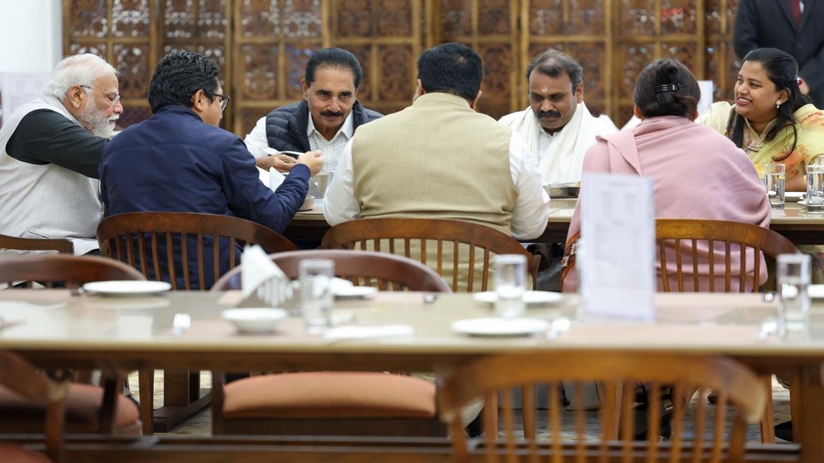 PM Modi Lunch With MP in Parliament Canteen