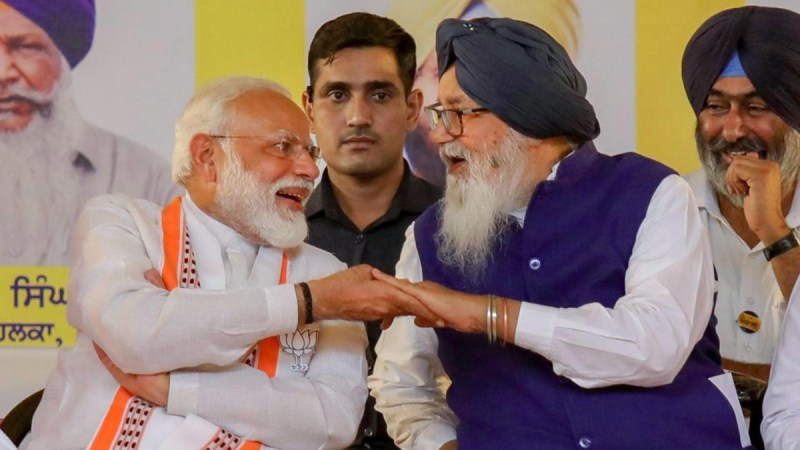 PM Narendra Modi, Parkash Singh Badal