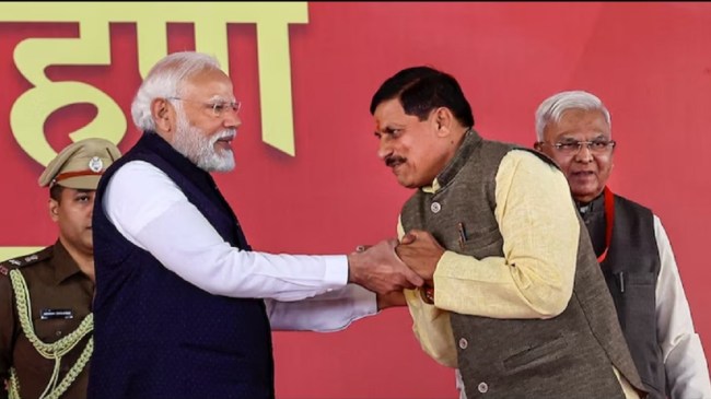 PM Modi With MP CM Mohan Yadav