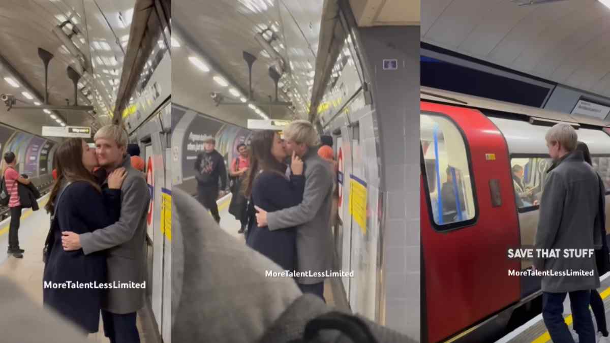 Train Couple Kissing Viral Video