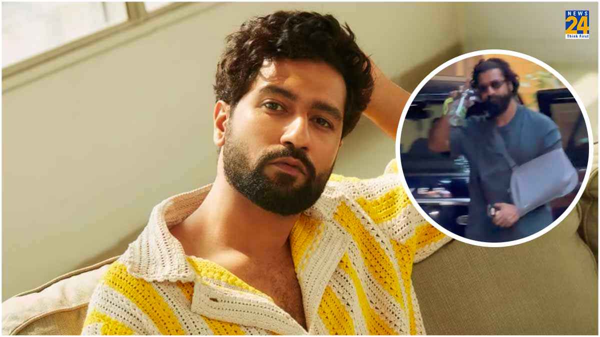 Vicky Kaushal के साथ हुआ हादसा, हाथ पर प्लास्टर चढ़ाए हुए आए नजर