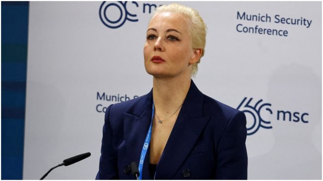 Yulia Navalnaya Addressing Munich Security Conference