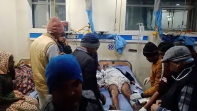 bus came under high tension line in Bharatpur rajasthan