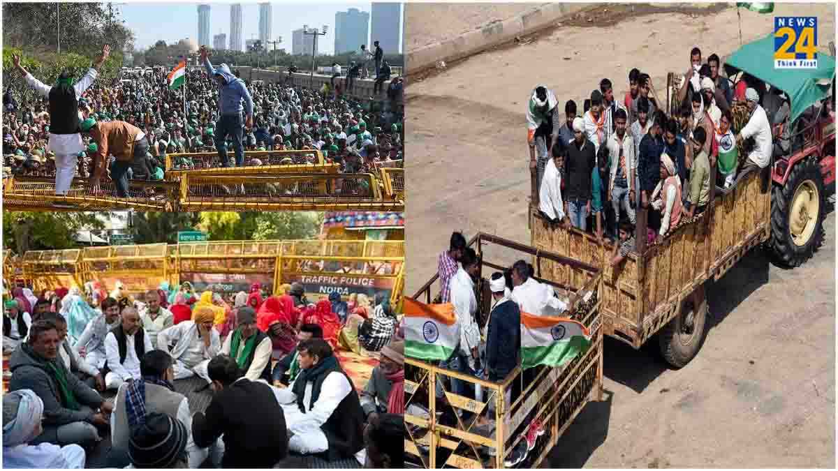 farmers protest delhi chalo march farmers protest delhi chalo march