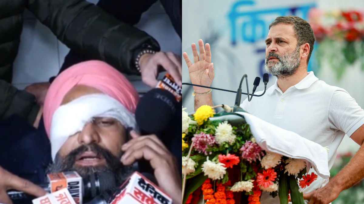 farmers protest rahul gandhi speakes injured farmer