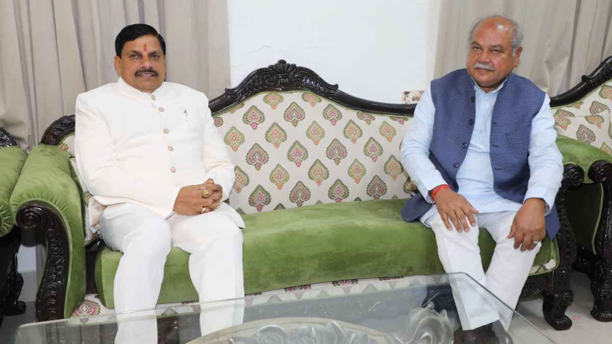 mp cm mohan yadav met speaker narendra singh tomar