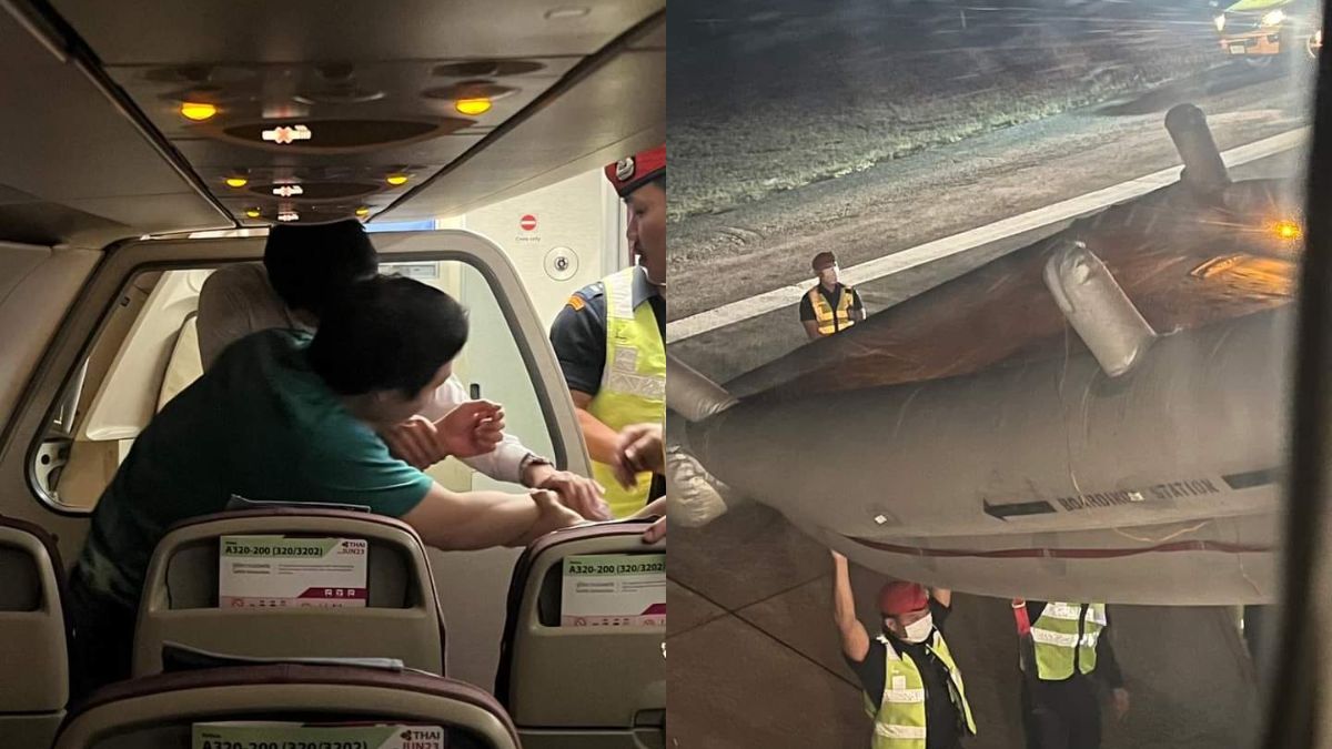 passenger opens flight emergency door just before takeoff