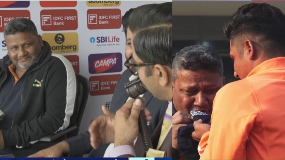 Sarfaraz Khan Father Reaction on Test Debut IND vs ENG Rajkot Test Commentary box