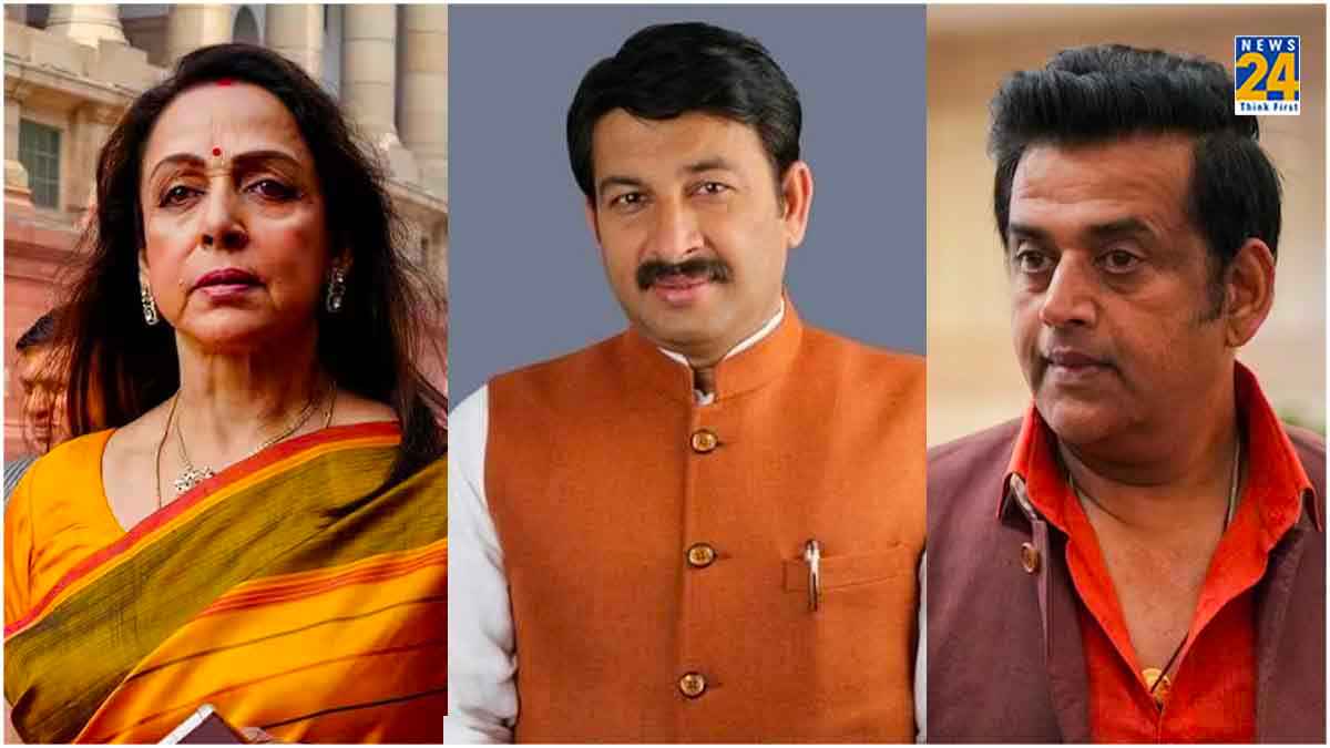 Manoj Tiwari Hema Malini Ravi Kishan