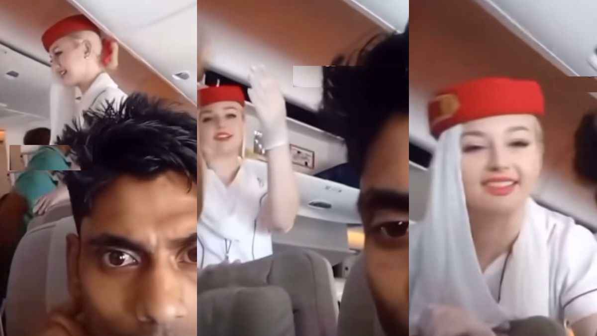 फ्लाइट में विदेशी एयरहोस्टेस को देखकर बावला हुआ शख्स, करने लगा ऐसी हरकतें!