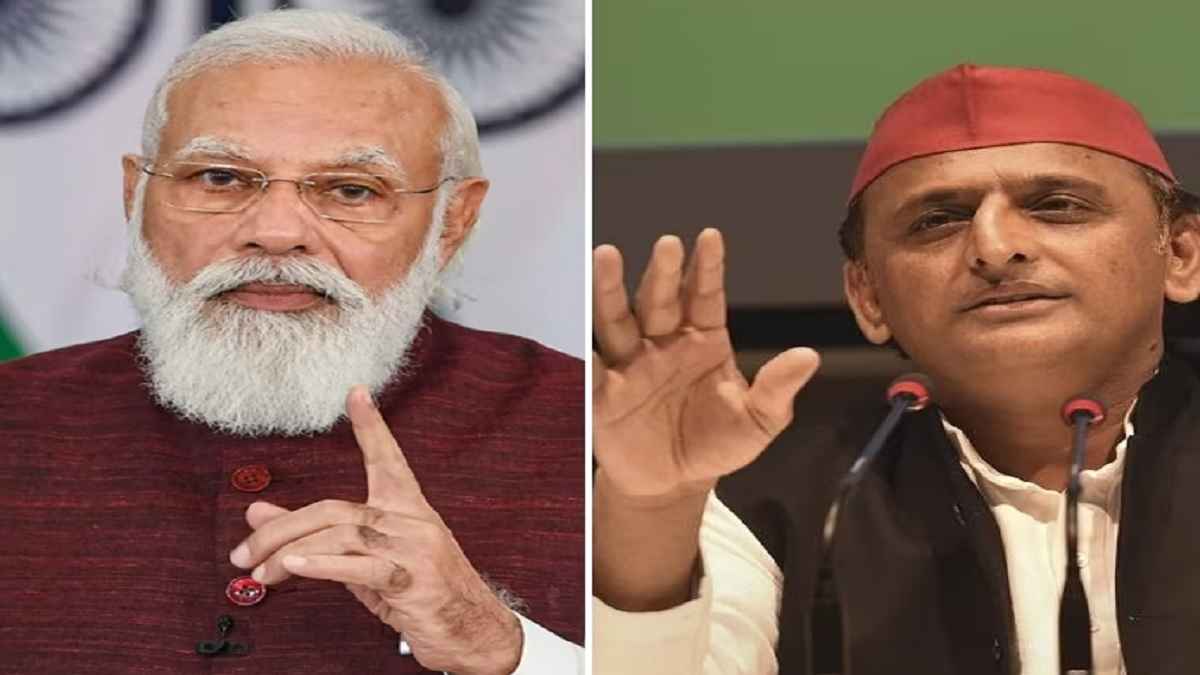 Akhilesh Yadav and PM Modi