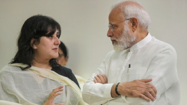 Bansuri Swaraj With PM Narendra Modi