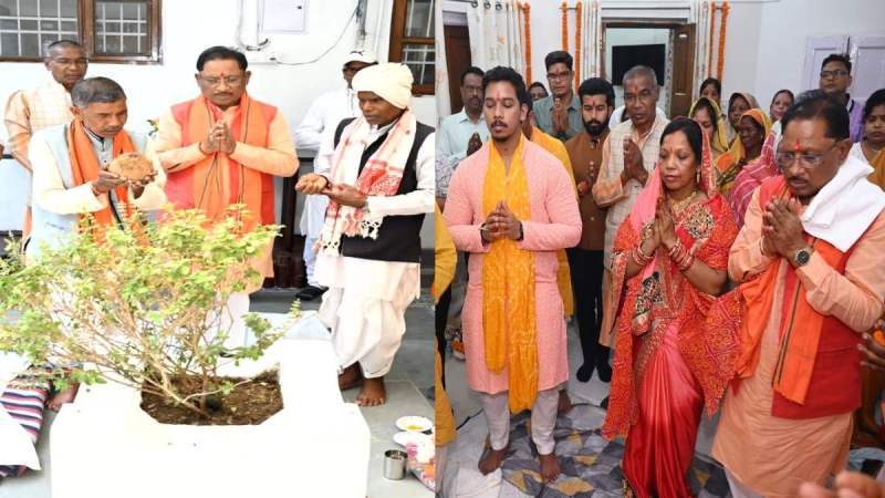 CM Vishnudev Sai in CM House