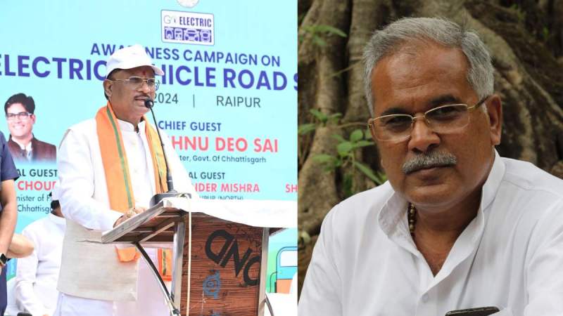 Chhattisgarh CM Vishnudev Sai and Bhupesh Baghel