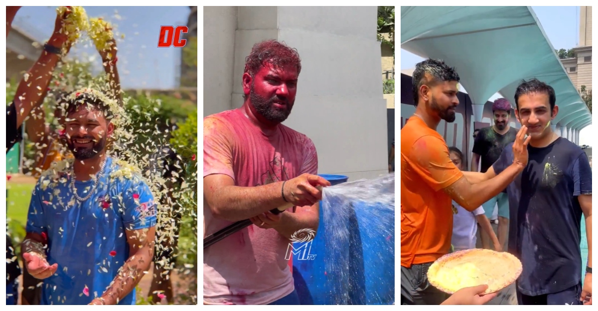 IPL 2024 Indian and Foreigner cricketers Celebrate Holi