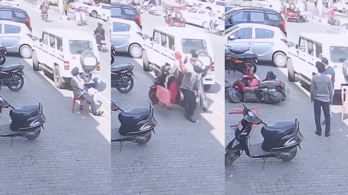 Girl Scooty Accident Viral Video