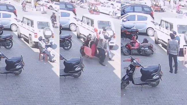 Girl Scooty Accident Viral Video Girl Scooty Accident Viral Video