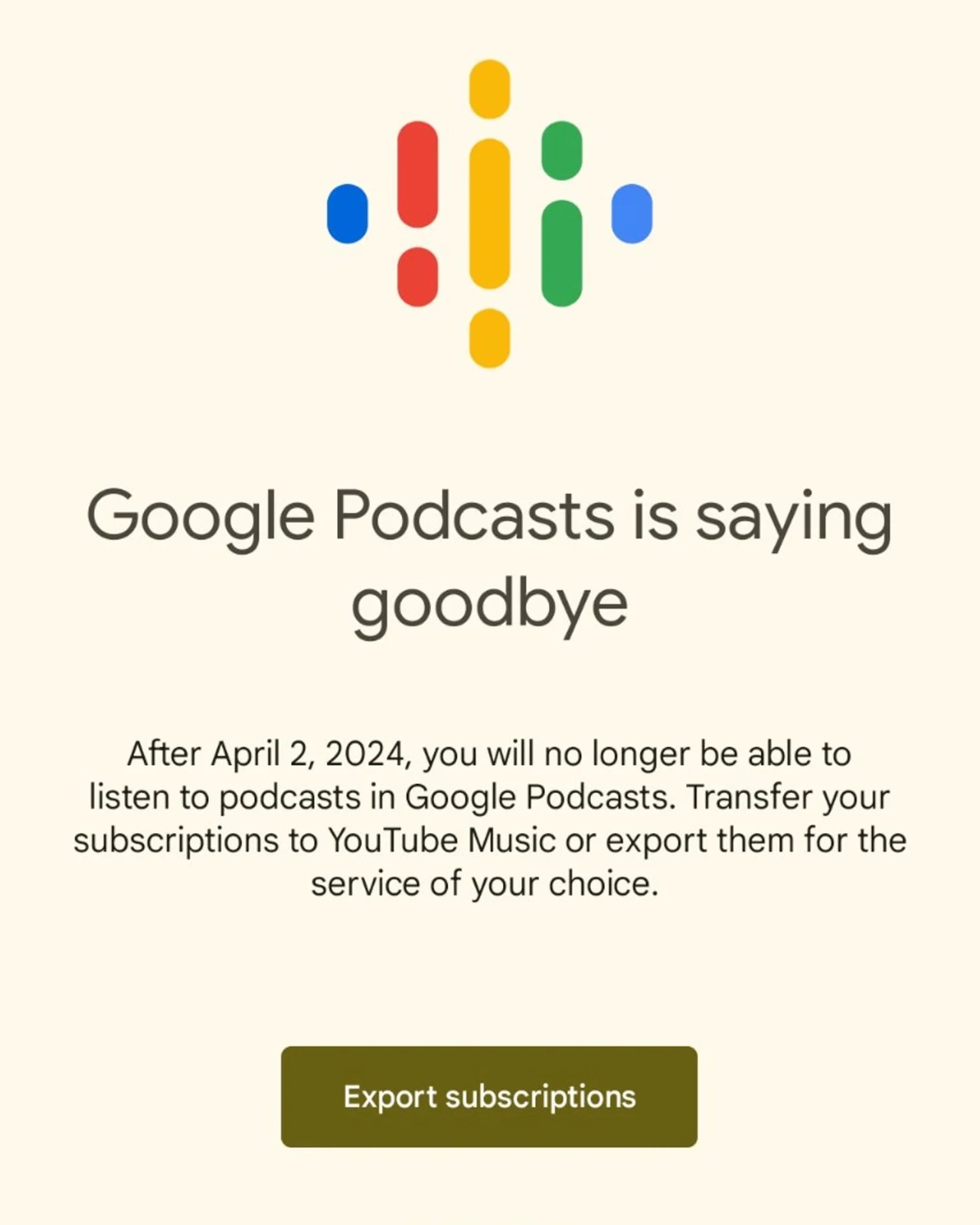 Google Podcast service