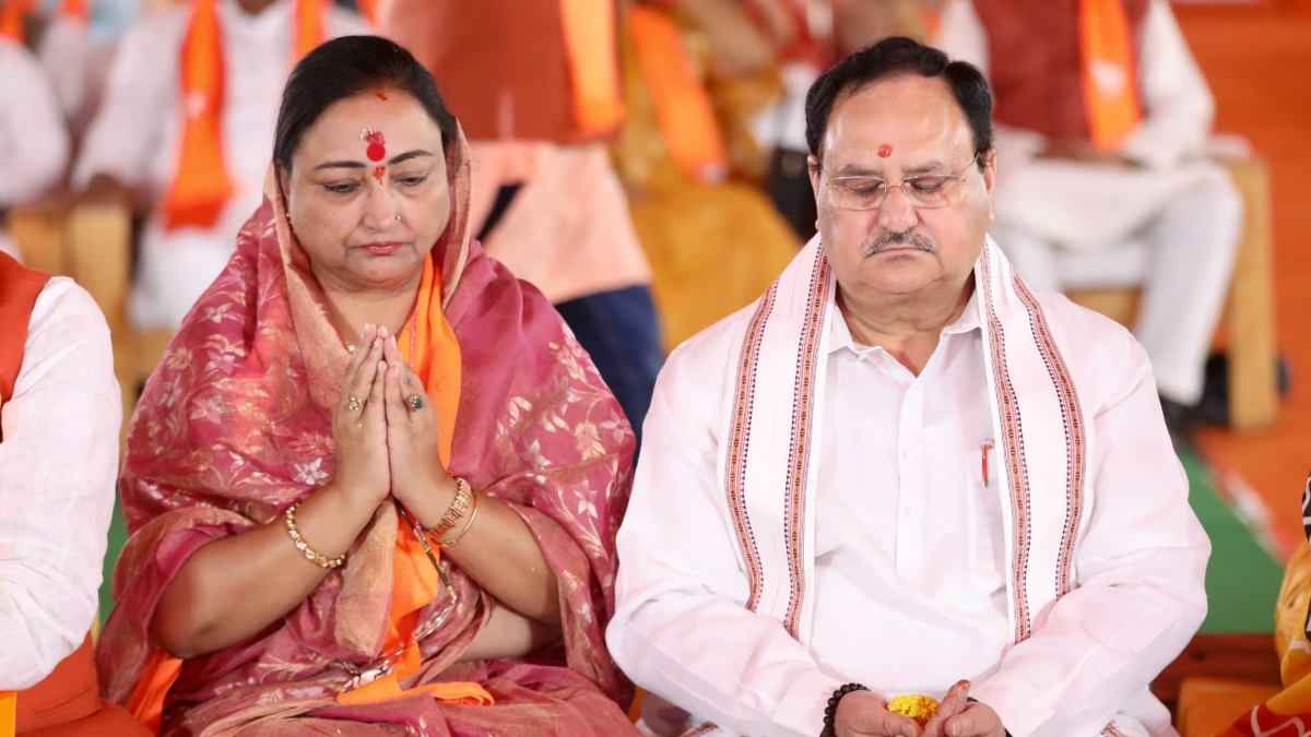 JP Nadda Wife