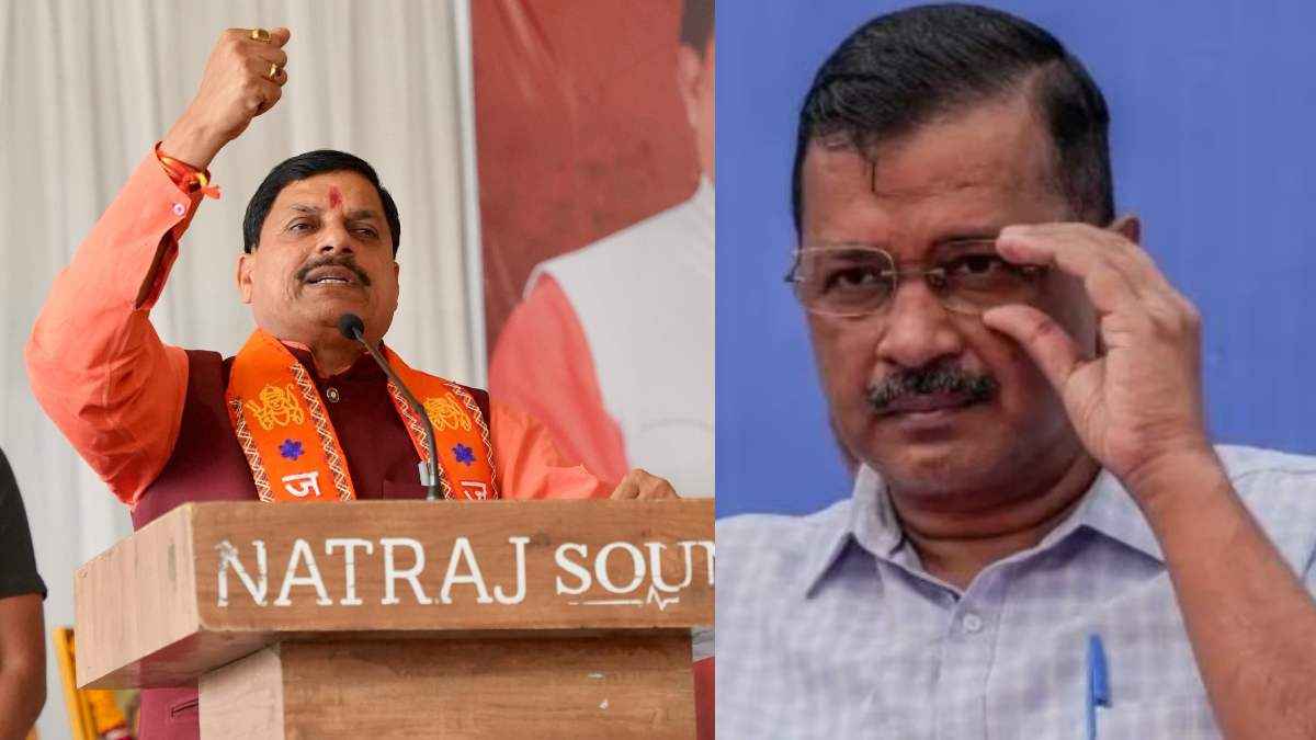 MP CM Mohan Yadav Target Delhi CM Kejriwal