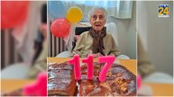 Maria Branyas Morera celebrating her 117th birthday