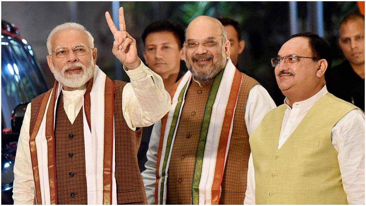 PM Narendra Modi, Home Minister Amit Shah, BJP President JP Nadda