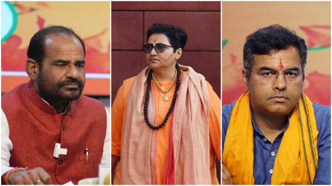 Ramesh Bidhuri, Pragya Thakur, Parvesh Verma