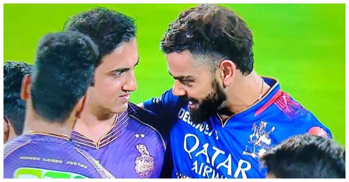 Virat Kohli Gautam Gambhir hug