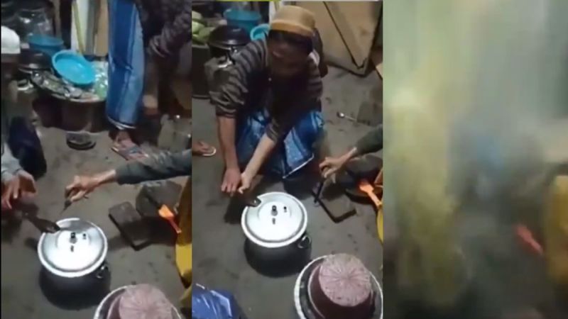 forcefully opening pressure cooker