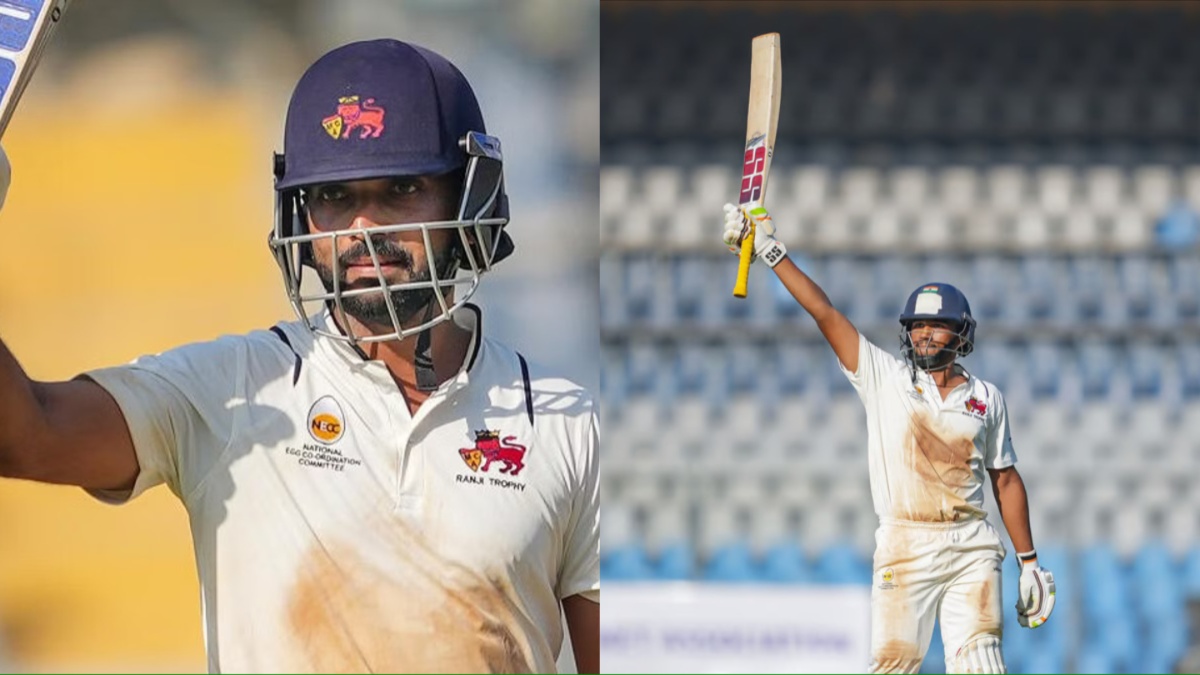 Ranji Trophy Final Mumbai vs Vidarbha Ajinkya Rahane And Musheer Khan Half Centuries Wankhede Stadium