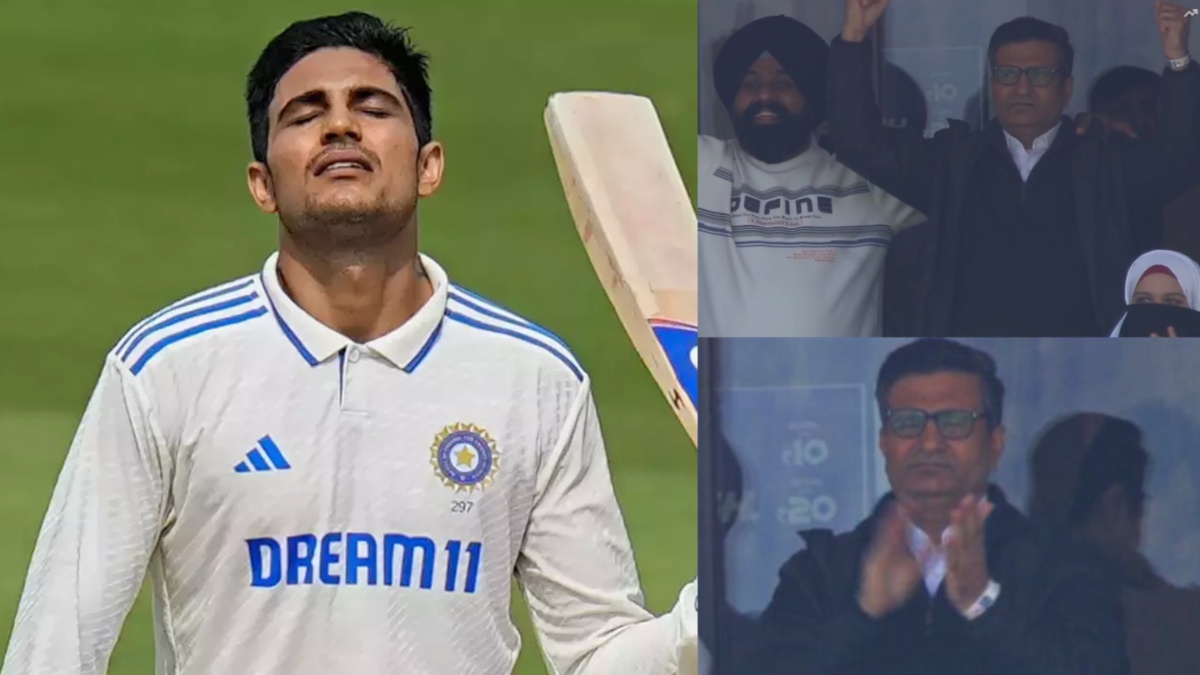 IND vs ENG Shubman Gill 4th test century dharamshala Father Lakhwinder Singh Reaction Viral