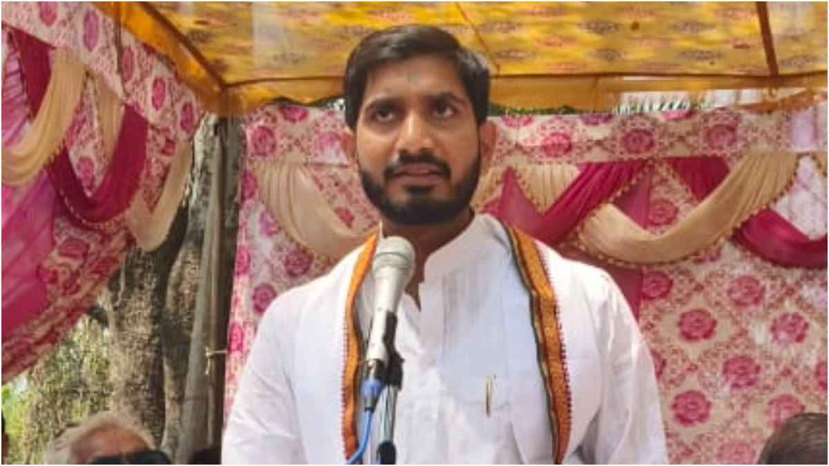 Aditya Yadav Addressing A Program