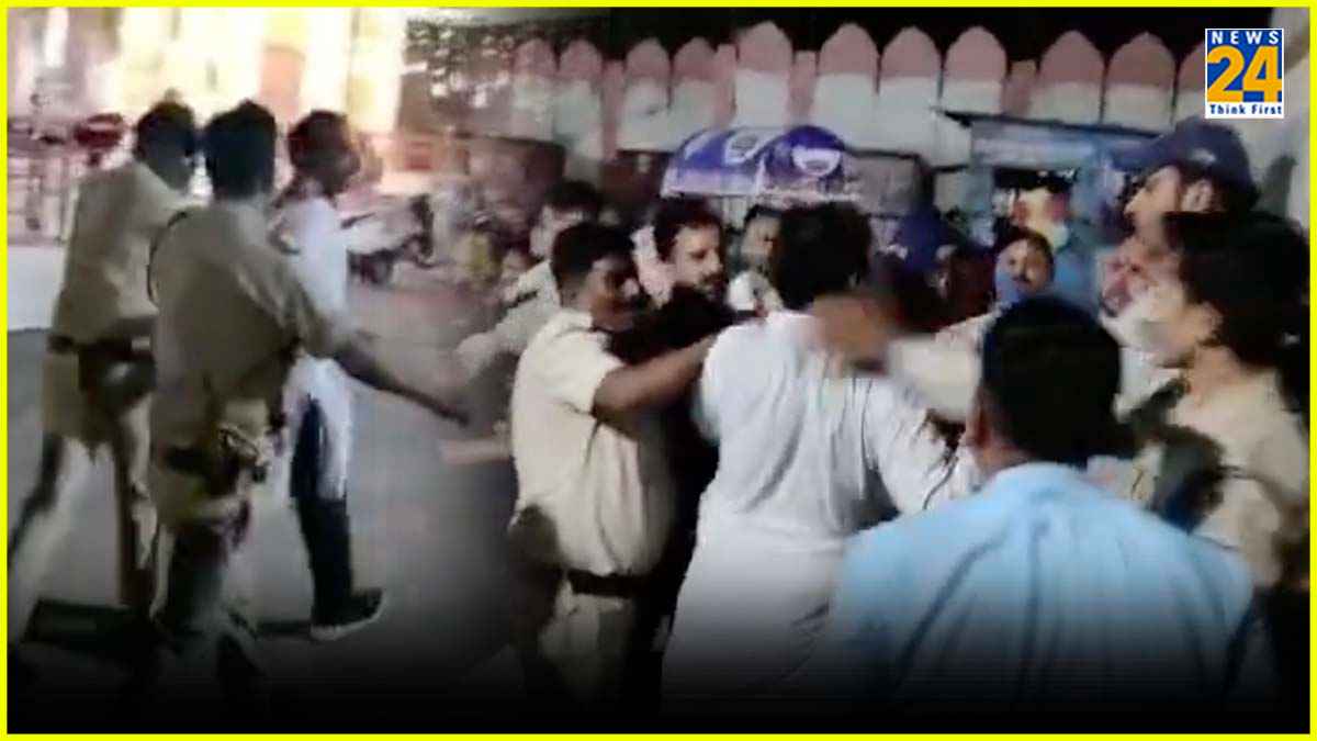 गाली गलौज, लात-घूंसे, एक दूसरे पर फेंकी कुर्सियां; TV डिबेट शो BJP-कांग्रेस वर्कर्स भिड़े, Video Viral