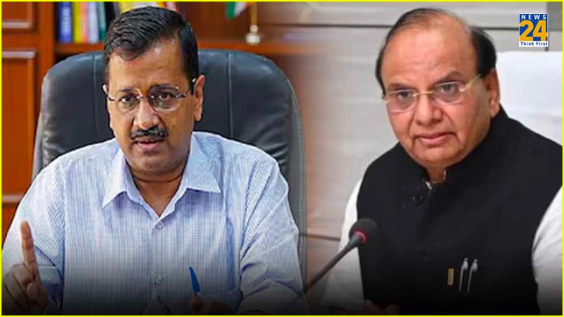 CM Arvind Kejriwal and LG VK Saxena