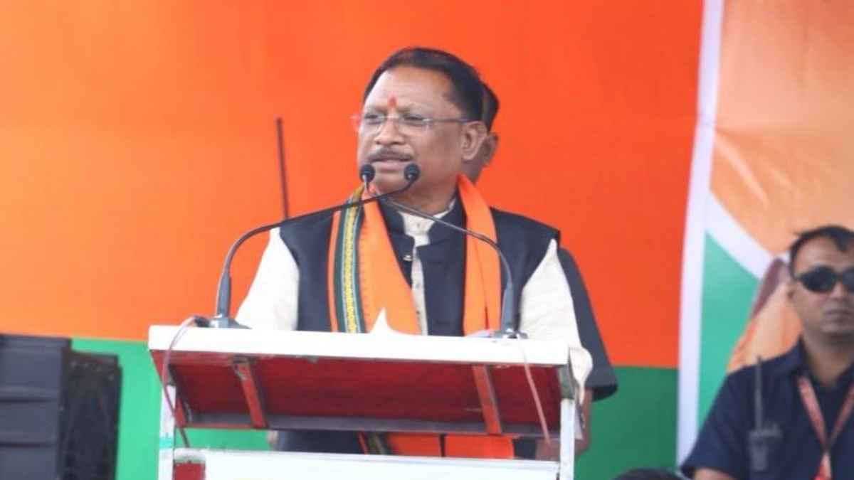 Chhattisgarh CM Vishnudev Sai in Korba Chhattisgarh CM Vishnudev Sai in Korba