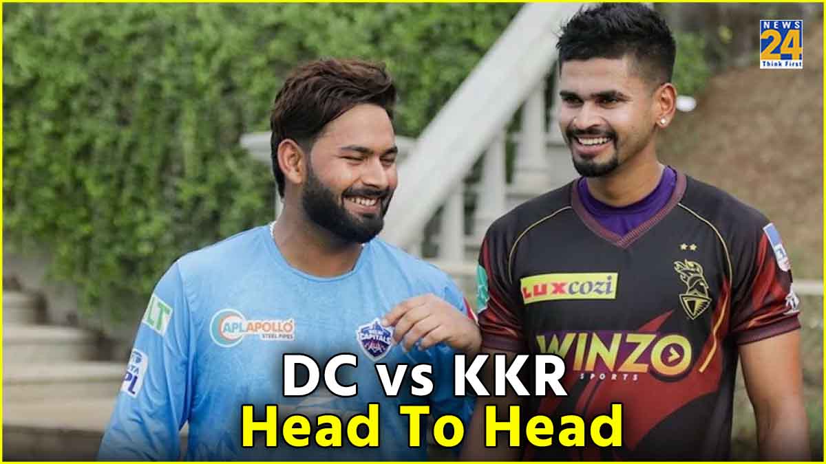 DC vs KKR Head To Head Record Rishabh Pant Shreyas Iyer
