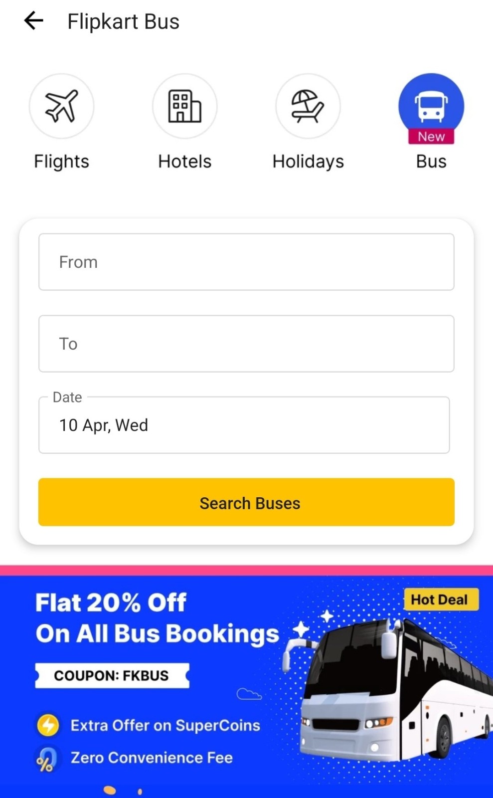Flipkart Bus Booking Service